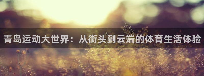 火凤直播体育app下载安装：青岛运动大世界：从街头到云端的体育生活体验